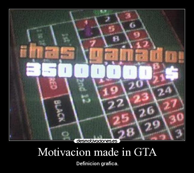 Motivacion made in GTA - Definicion grafica.