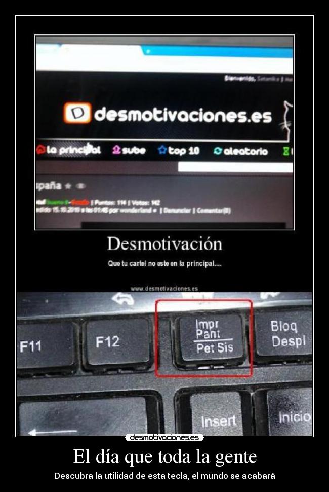 El día que toda la gente - Descubra la utilidad de esta tecla, el mundo se acabará