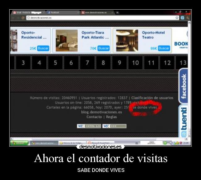 Ahora el contador de visitas -