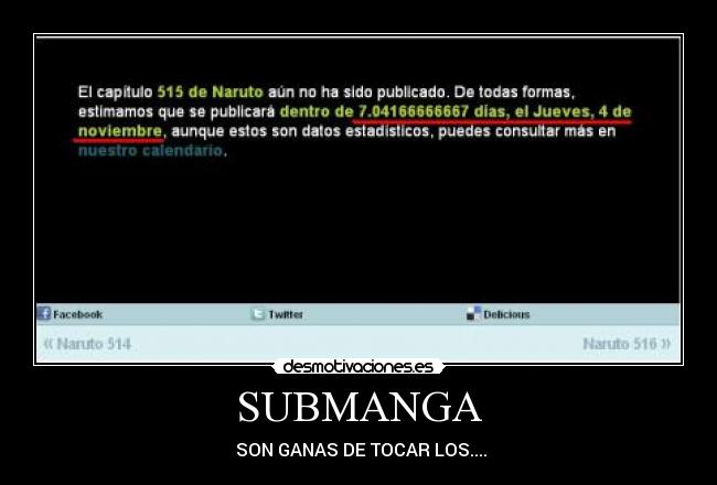 SUBMANGA -  SON GANAS DE TOCAR LOS....