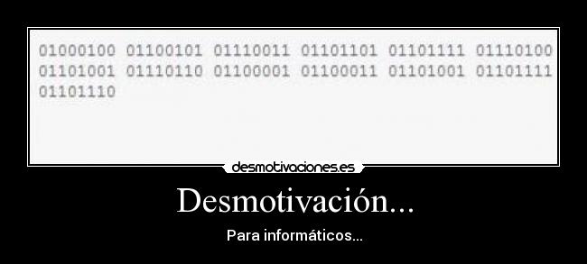 Desmotivación... -