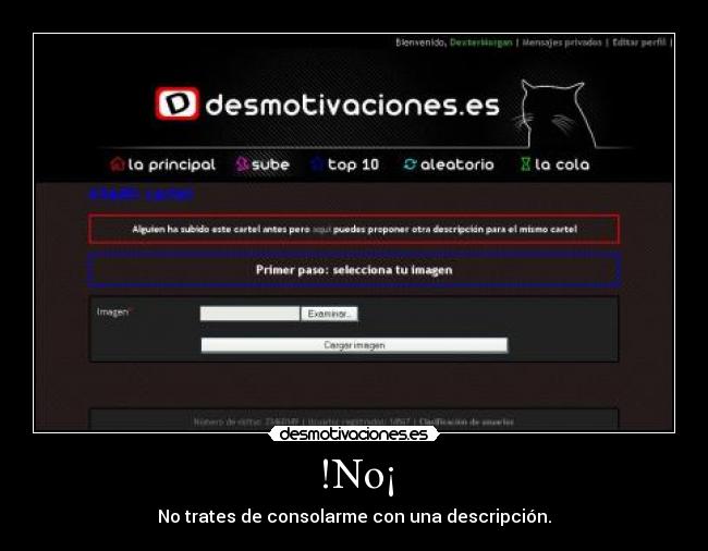 !No¡ - No trates de consolarme con una descripción.