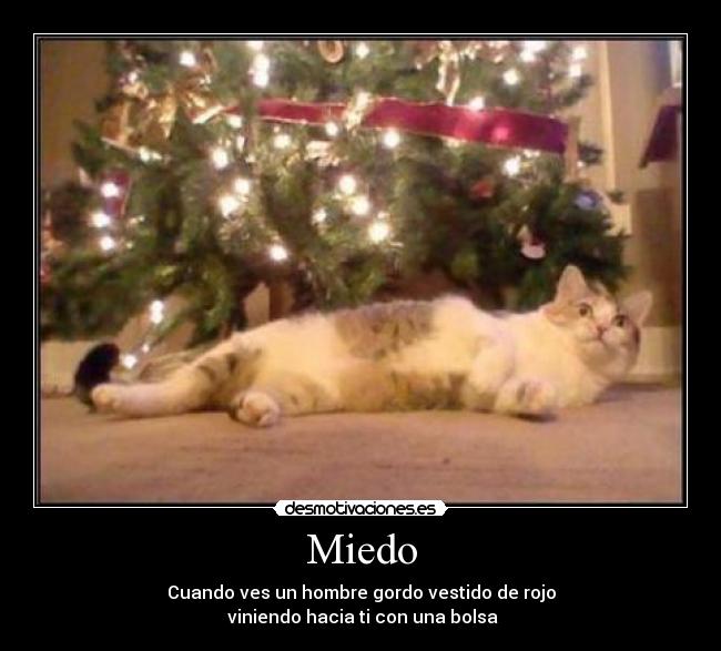 Miedo - Cuando ves un hombre gordo vestido de rojo
viniendo hacia ti con una bolsa