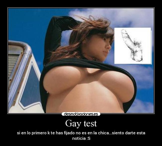 Gay test - si en lo primero k te has fijado no es en la chica...siento darte esta noticia :S