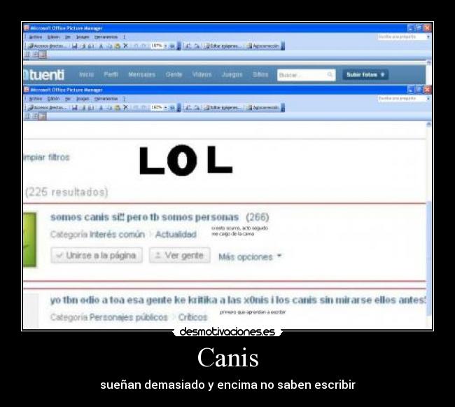 Canis - sueñan demasiado y encima no saben escribir