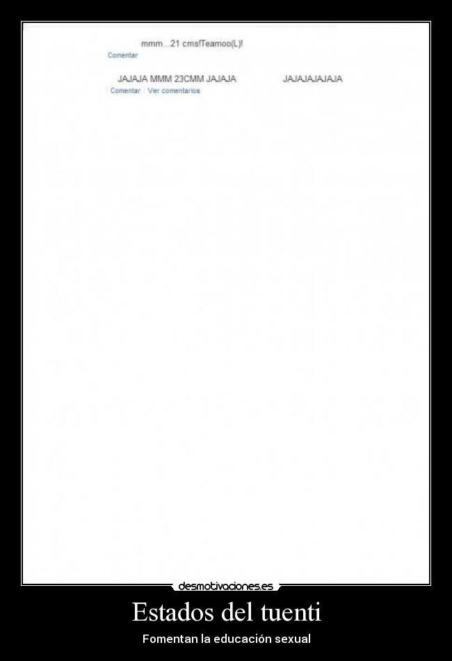 Estados del tuenti - Fomentan la educación sexual
