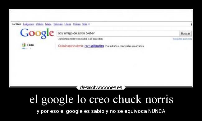 el google lo creo chuck norris -