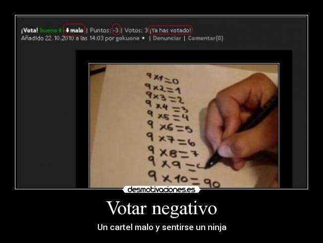 Votar negativo - 