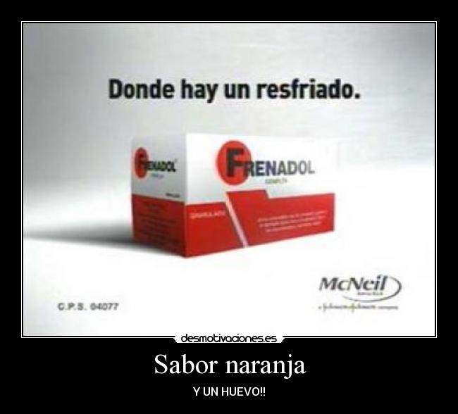 Sabor naranja - Y UN HUEVO!!