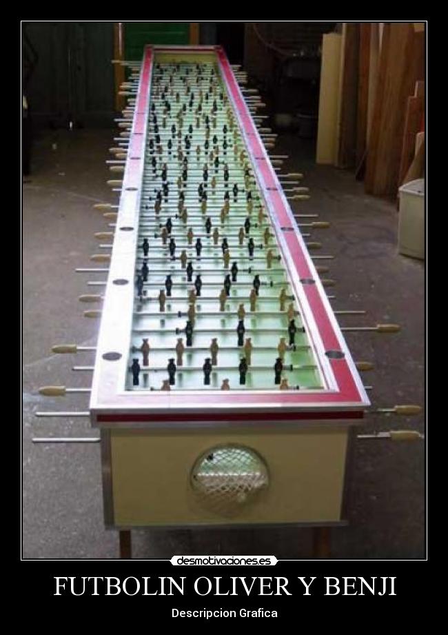 FUTBOLIN OLIVER Y BENJI - Descripcion Grafica