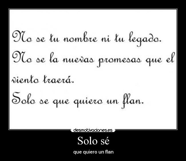 Solo sé - 