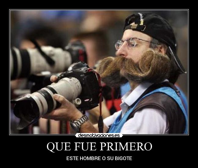 QUE FUE PRIMERO - ESTE HOMBRE O SU BIGOTE