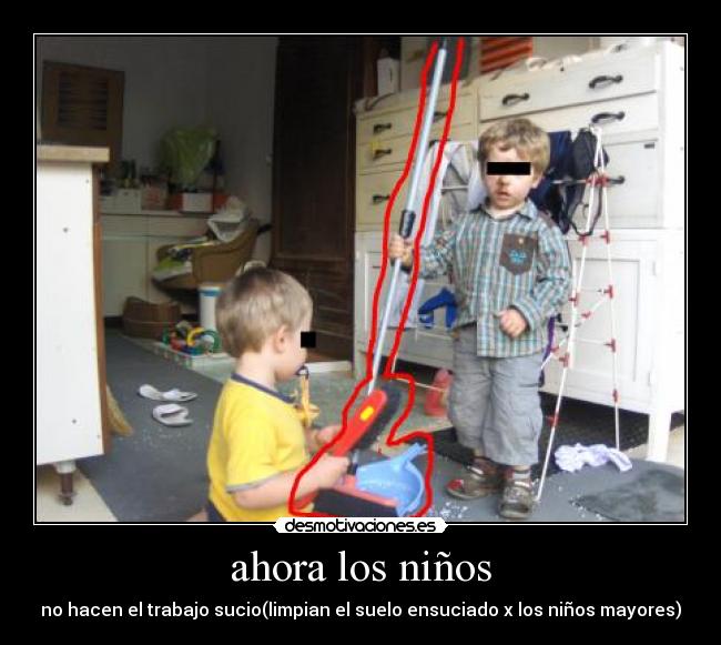carteles limpio sucio trabajo ninos desmotivaciones