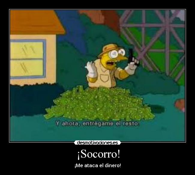 carteles hanstopo los simpsons dinero desmotivaciones