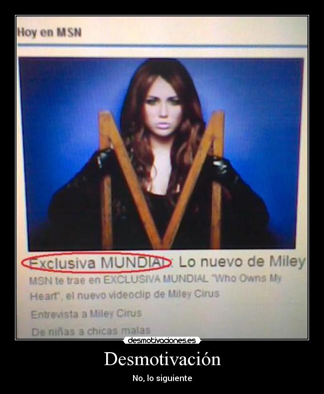 Desmotivación - No, lo siguiente