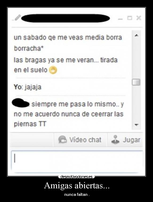 Amigas abiertas... -