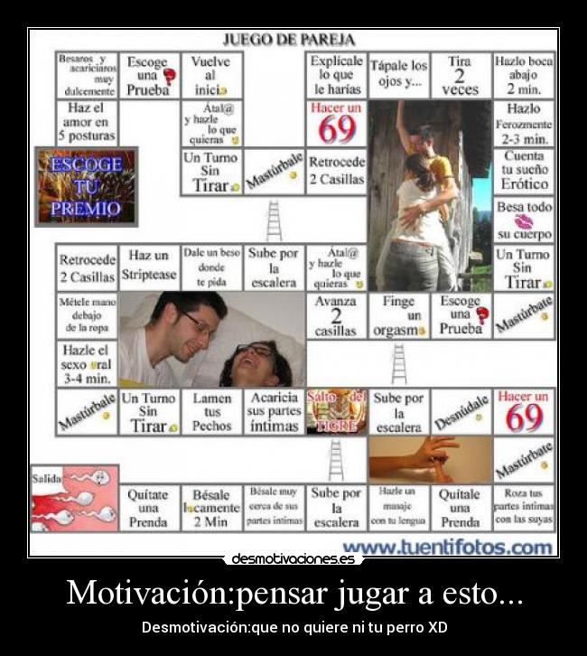 carteles juego pareja sexo desmotivaciones