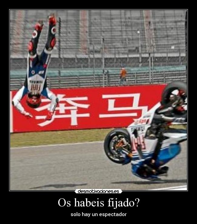 Os habeis fijado? - solo hay un espectador