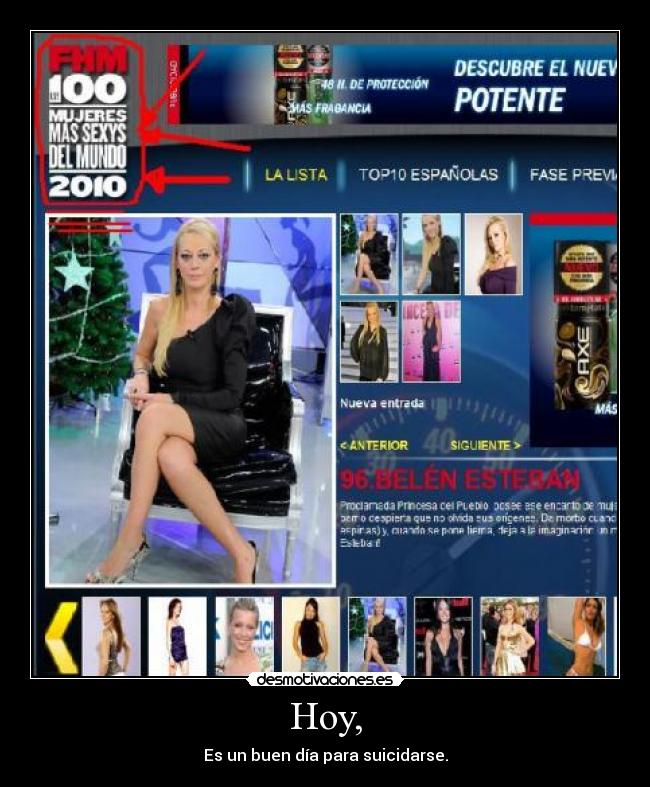 Hoy, - Es un buen día para suicidarse.