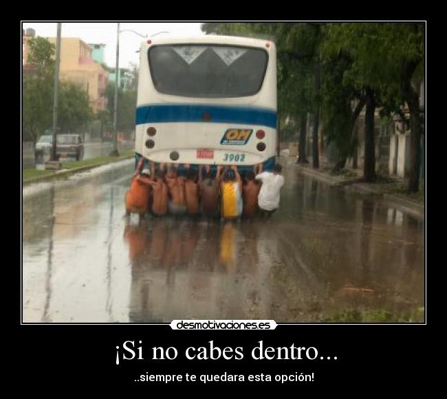 ¡Si no cabes dentro... - ..siempre te quedara esta opción!