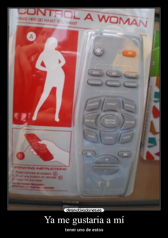 carteles mando distancia mujer controlar manchester desmotivaciones