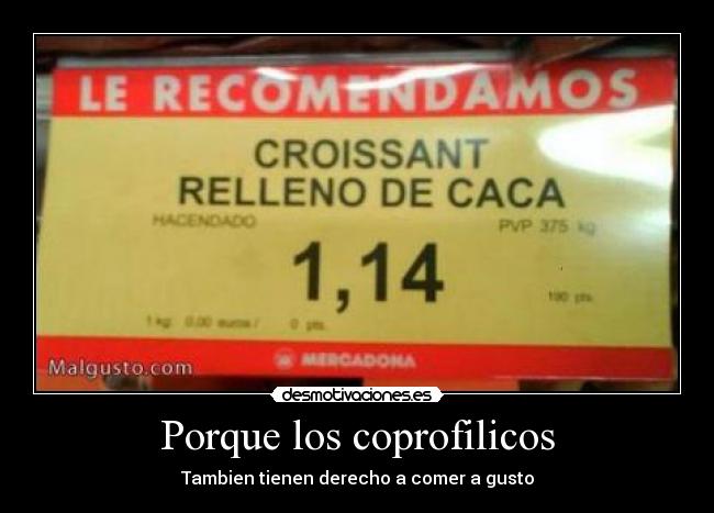 Porque los coprofilicos -