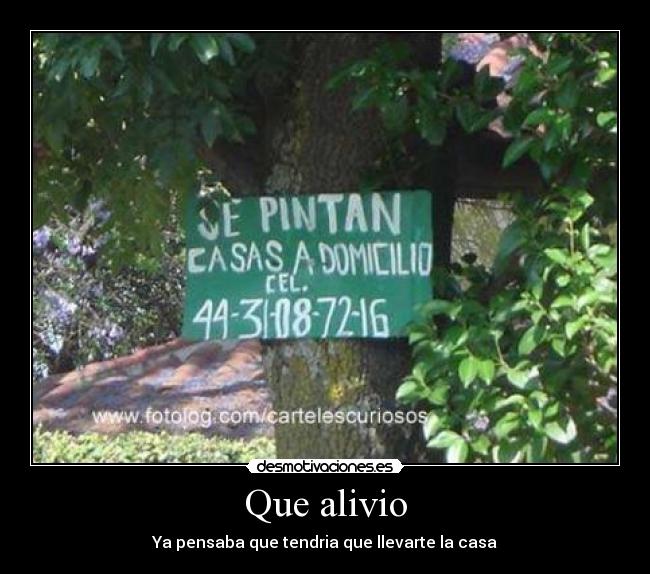 carteles cartel pintar casa desmotivaciones