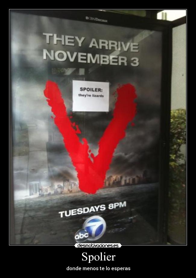 Spolier - donde menos te lo esperas