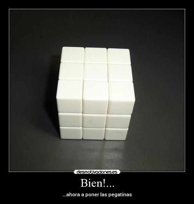 carteles cubo rubik blanco desmotivaciones