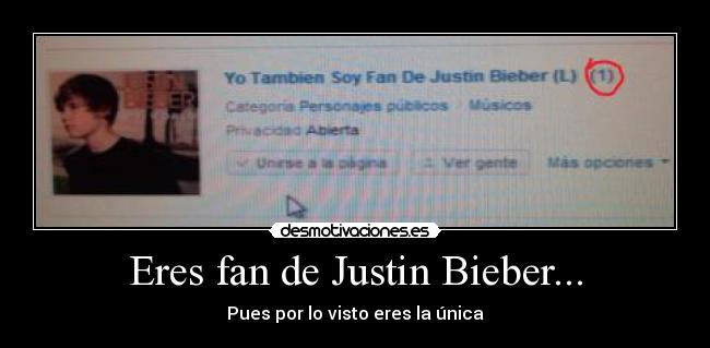 Eres fan de Justin Bieber... -