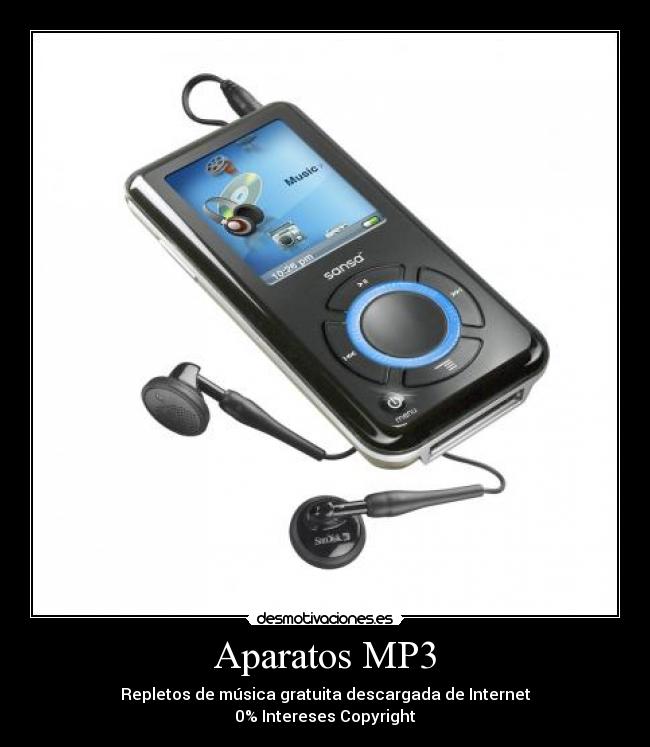 carteles aparatos mp3 desmotivaciones