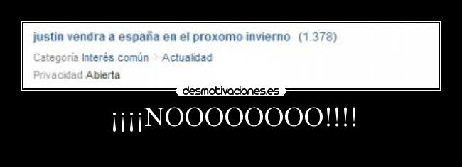 ¡¡¡¡NOOOOOOOO!!!! - 