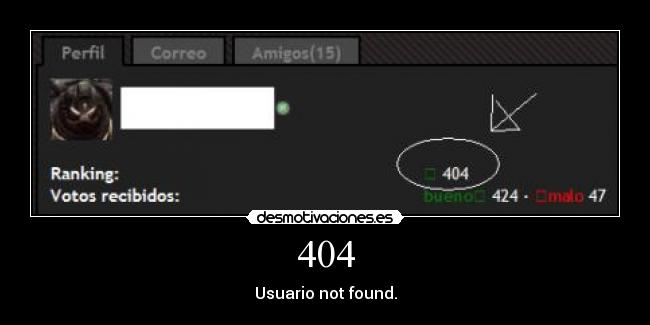 404 - Usuario not found.