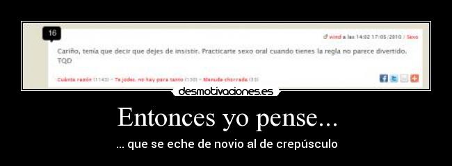 Entonces yo pense... - 