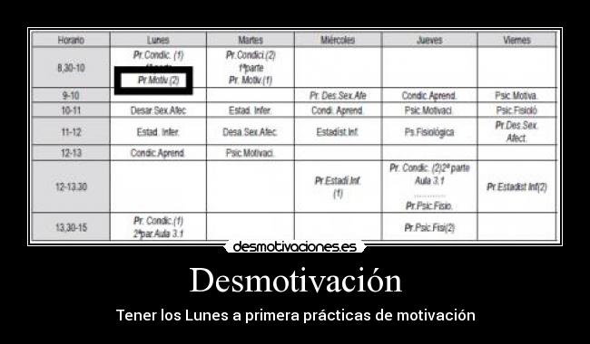 Desmotivación -