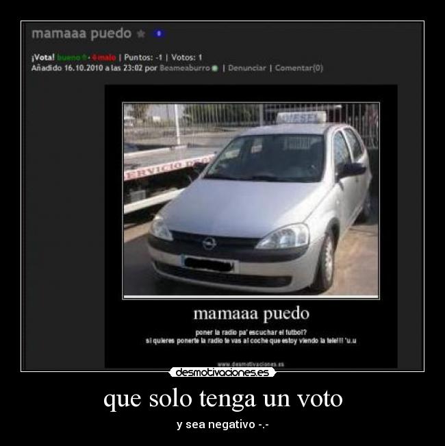 que solo tenga un voto - 