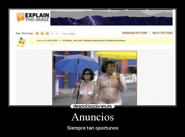 Anuncios - Siempre tan oportunos