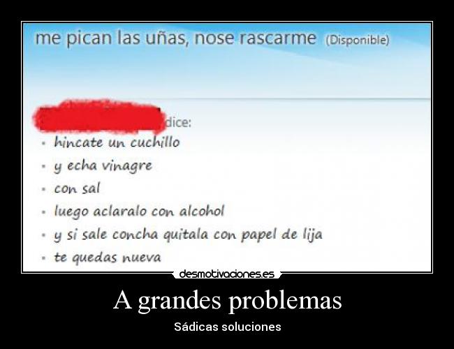 carteles problemas problemas unas sadismo desmotivaciones
