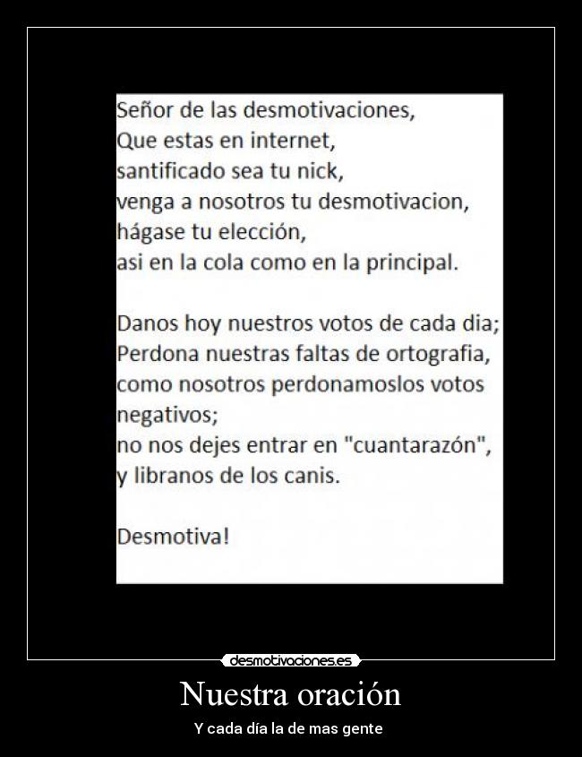 Nuestra oración - 