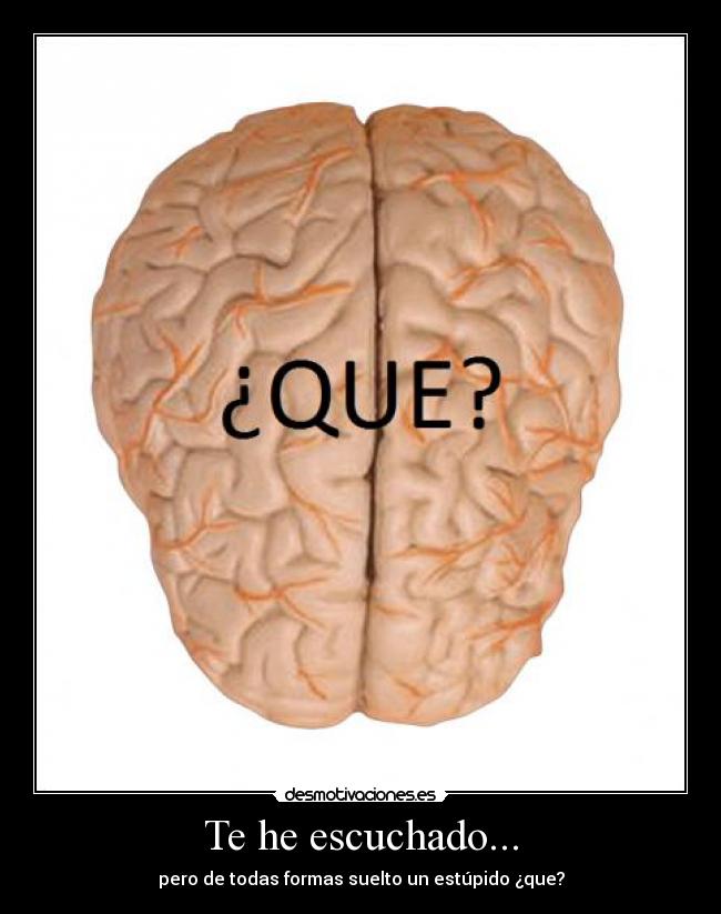 Te he escuchado... -