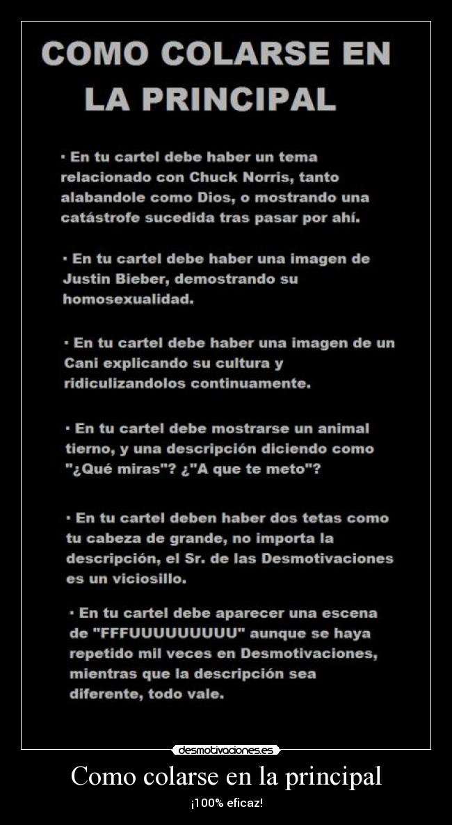 Como colarse en la principal - ¡100% eficaz!