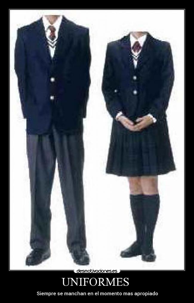 UNIFORMES - Siempre se manchan en el momento mas apropiado