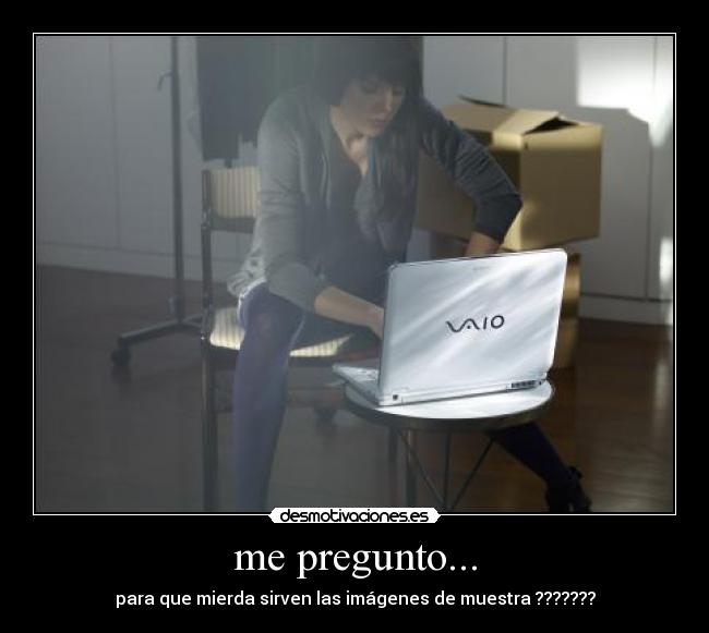 me pregunto... - para que mierda sirven las imágenes de muestra ???????