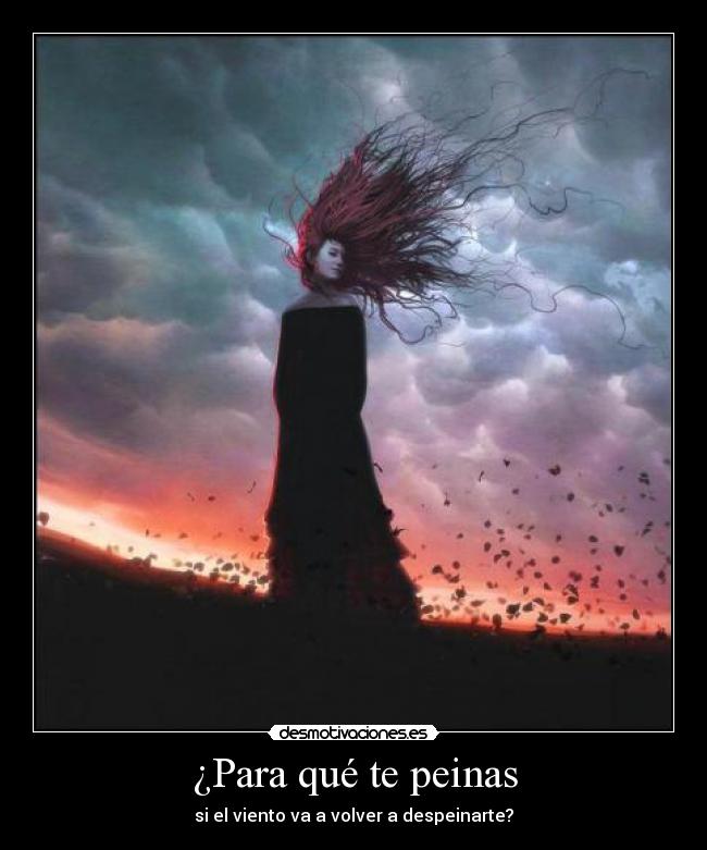 ¿Para qué te peinas - si el viento va a volver a despeinarte?