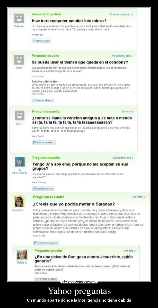 Yahoo preguntas -