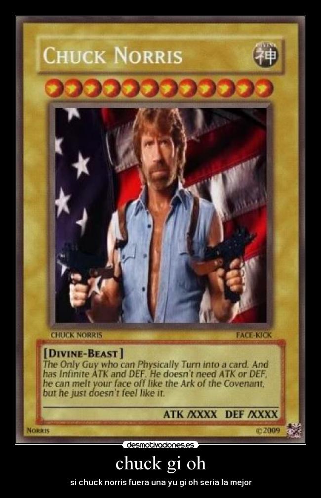 chuck gi oh - si chuck norris fuera una yu gi oh seria la mejor