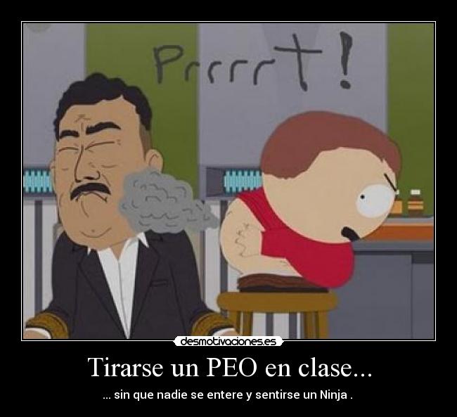 carteles sentirse ninja peo clase desmotivaciones