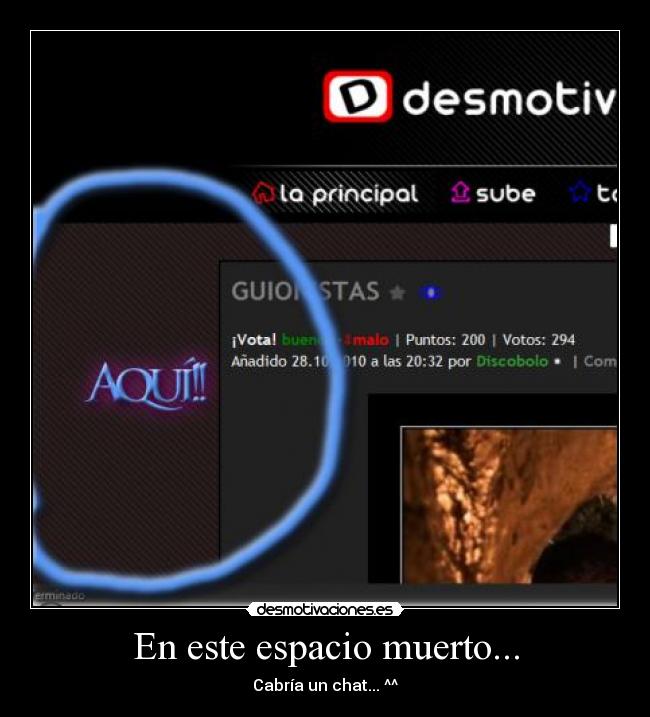 En este espacio muerto... - Cabría un chat... ^^