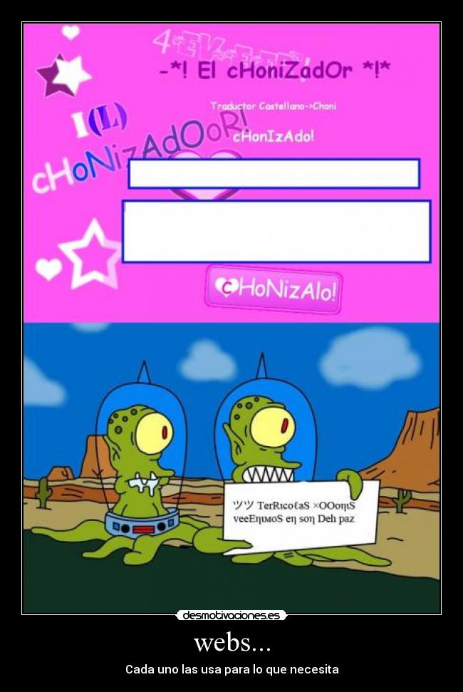 carteles chonis extraterrestres webs simpsons desmotivaciones