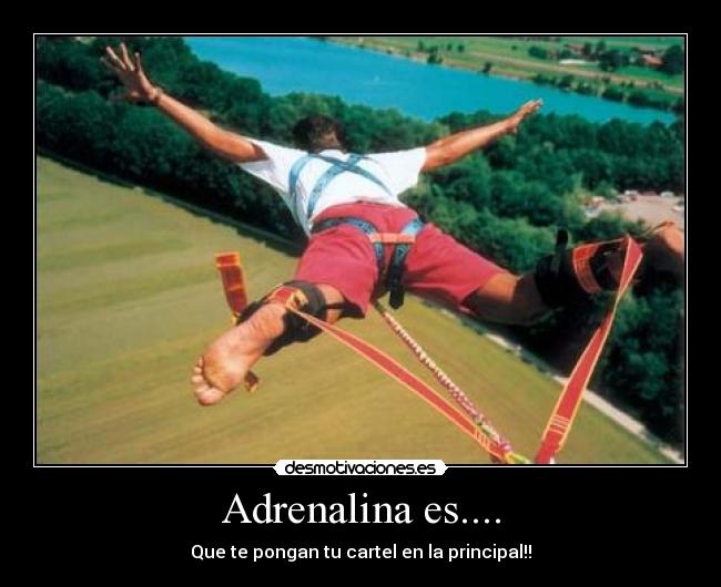 Adrenalina es.... - Que te pongan tu cartel en la principal!!
